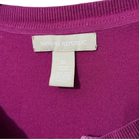 Banana Republic Womens Silk Sweater Size XL Button Front Cardigan - Picture 3 of 5